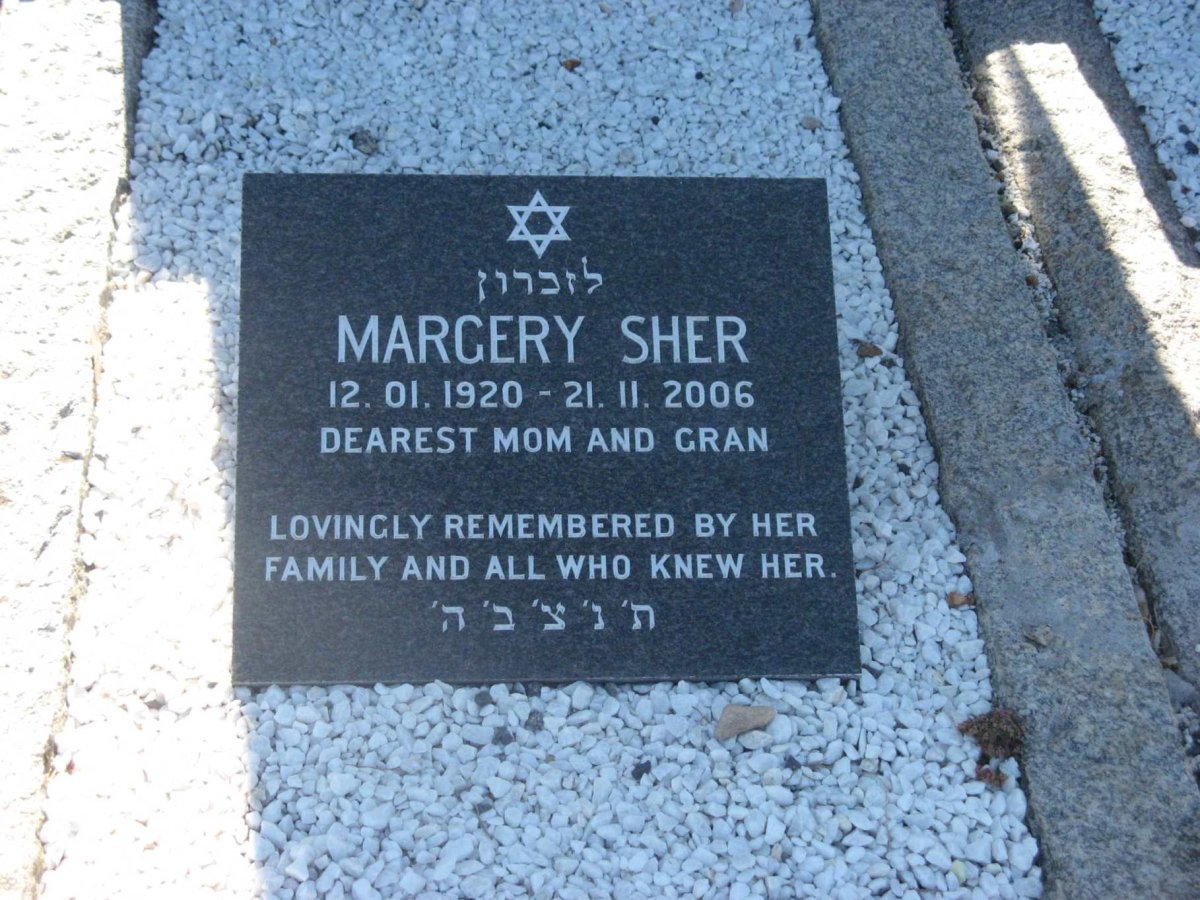 SHER Margery 1920-2006