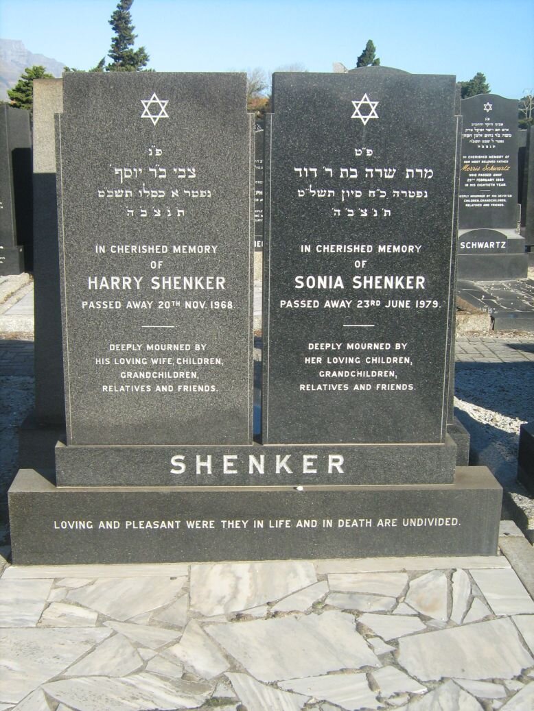 SHENKER Harry -1968 &amp; Sonia -1979
