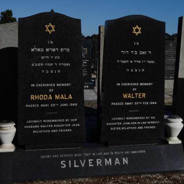 SILVERMAN Walter -1984 &amp; Rhoda Mala -1969