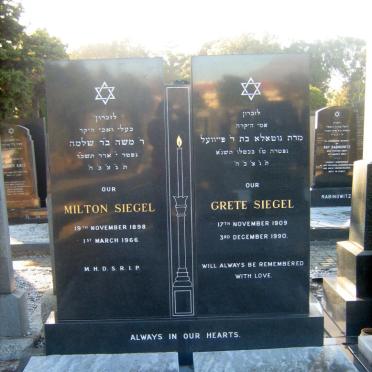 SIEGEL Milton 1898-1966 &amp; Grete 1909-1990
