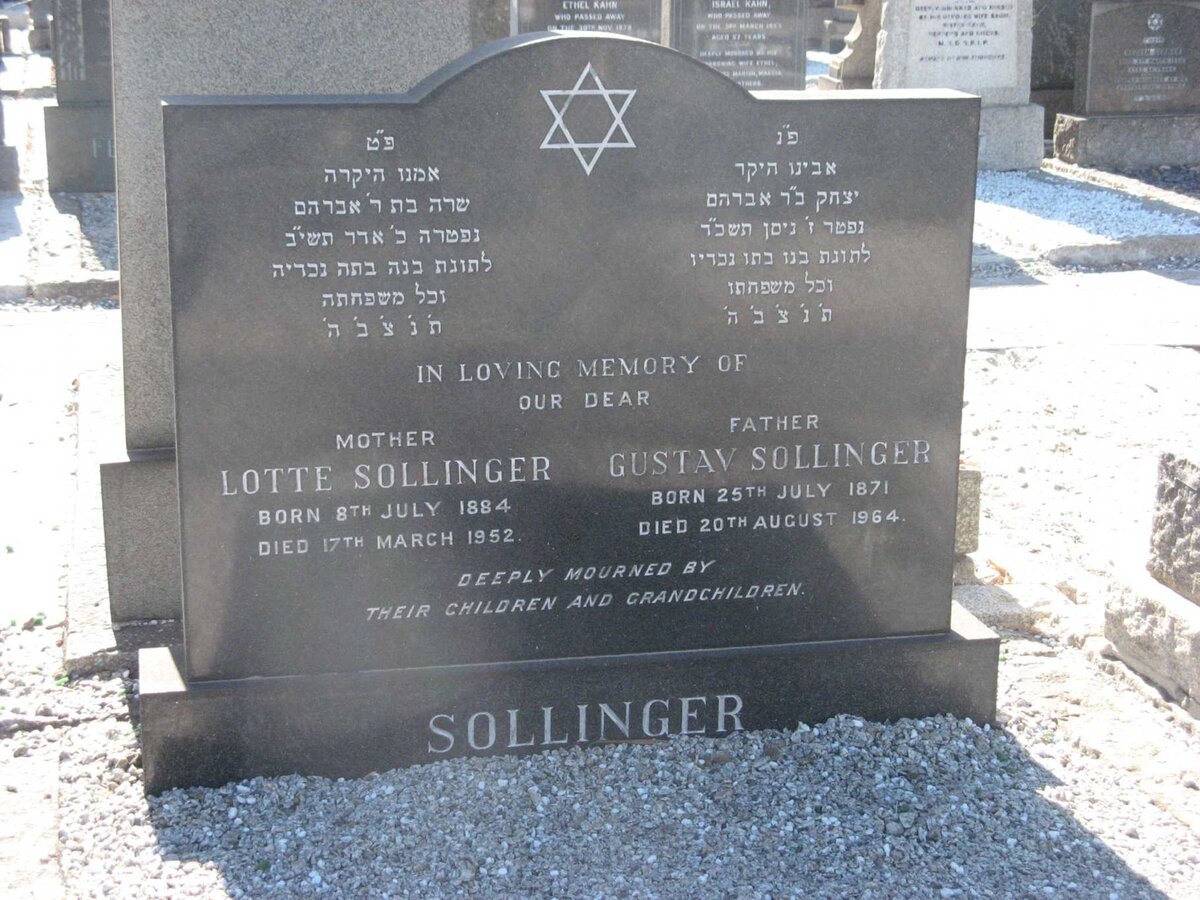 SOLLINGER Gustav 1871-1964 &amp; Lotte 1884-1952