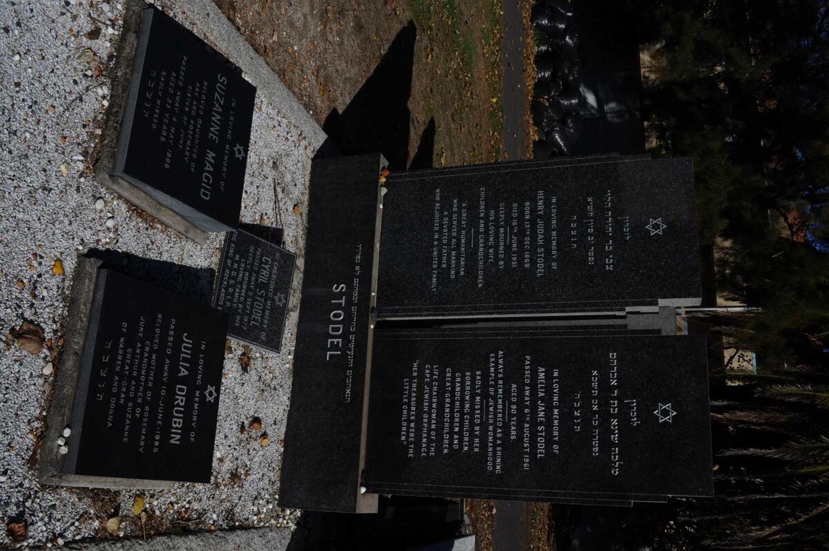 STODEL Henry Judah 1869-1951 &amp; Amelia Jane -1961 :: STODEL Cyril -1977 :: DRUBIN Julia -1985 :: MAGID Suzanne -1988