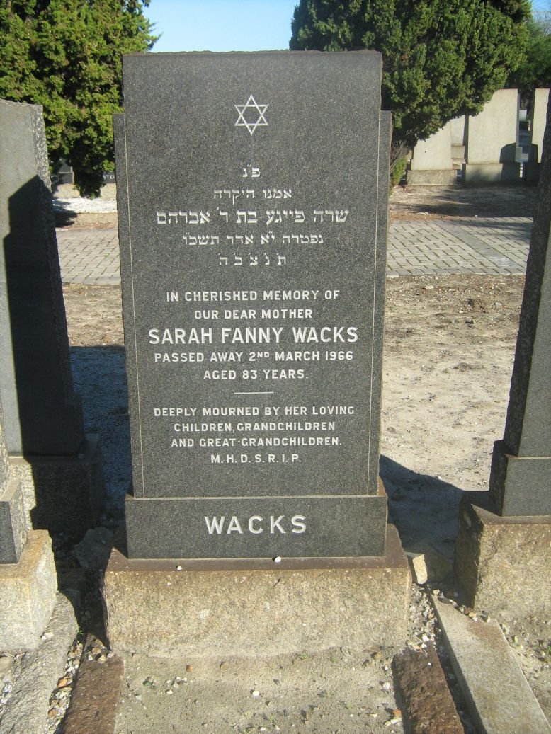 WACKS Sarah Fanny -1966