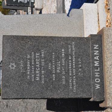 WOHLMANN Paul -1958 &amp; Margarete -1957