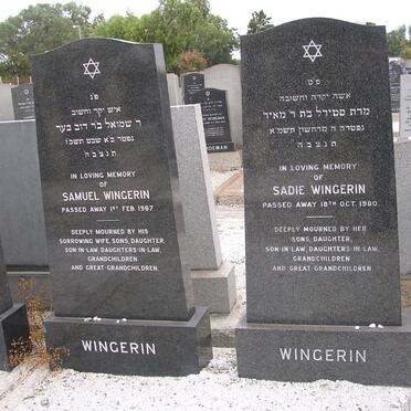 WINGERIN Samuel -1967 &amp; Sadie -1980
