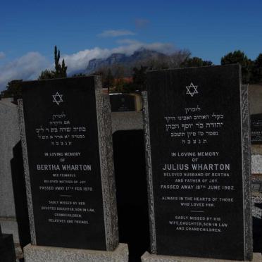 WHARTON Julius -1962 &amp; Bertha FEINHOLS -1970