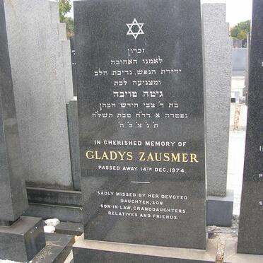 ZAUSMER Max -1966 &amp; Gladys -1974