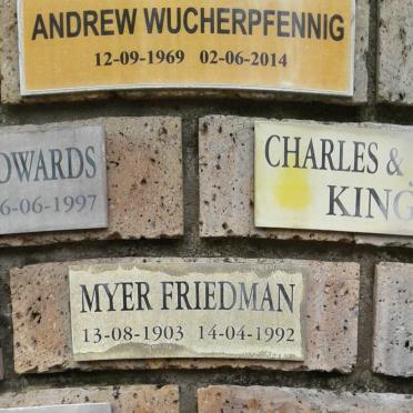 WUCHERPHENING Andrew 1969-2014 :: KING Charles &amp; June :: FRIEDMAN Myer 1903-1992