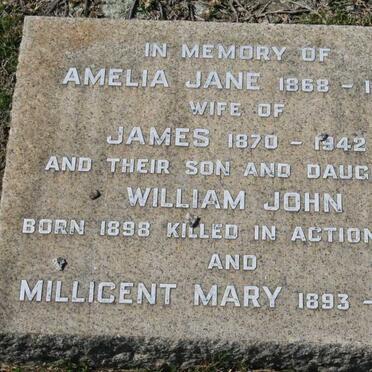 ? James 1870-1942 &amp; Amelia Jane 1868-1927 :: ? William John 1898-1942 :: ? Millicent Mary 1893-1966