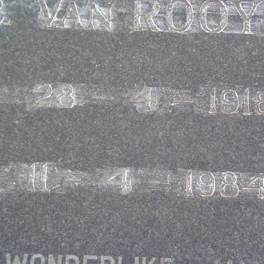 SMIT Hester Cecilia nee van ROOYEN 1918-1984