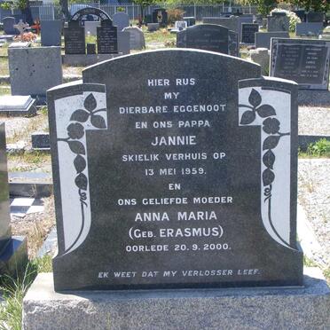 ? Jannie -1959 &amp; Anna Maria ERASMUS -2000
