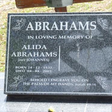 ABRAHAMS Alida nee JOHANNES 1932-2005