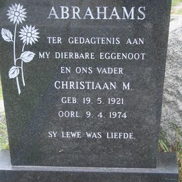ABRAHAMS Christiaan M. 1921-1974