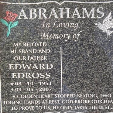 ABRAHAMS Edward Edross 1951-2007