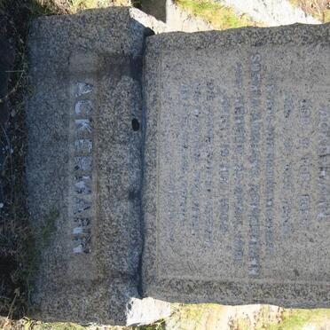 ACKERMANN Johann Diederich 1889-19?? &amp; Sophia Adriana VENTER 1891-196?