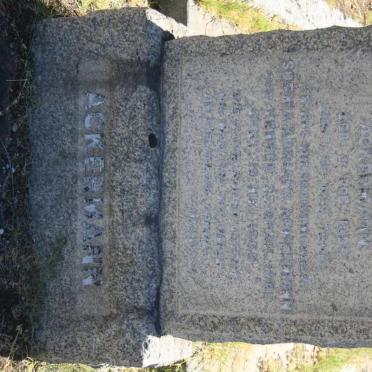ACKERMANN Johann Diederich 1889-19?? &amp; Sophia Adriana VENTER 1891-196?
