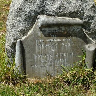 ACKERMAN Frederik Phil -1919 &amp; Rachel Amelia -1919