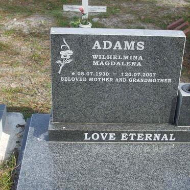 ADAMS Wilhelmina Magdalena 1930-2007