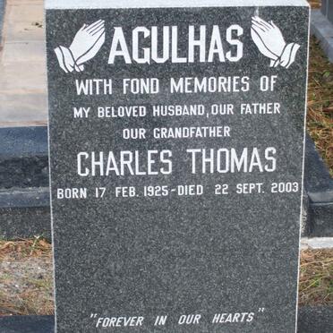 AGULHAS Charles Thomas 1925-2003