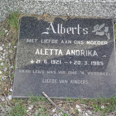 ALBERTS Aletta Andrika 1921-1985