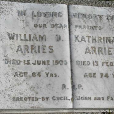 ARRIES William D. -1960 &amp; Kathrina M. -1961