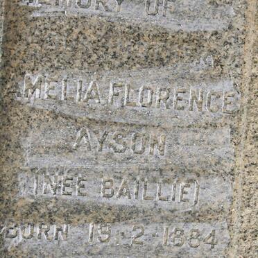 AYSON Amelia Florence nee BAILLIE 1884-1973