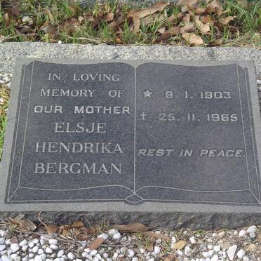 BERGMAN Elsje Hendrika 1903-1965