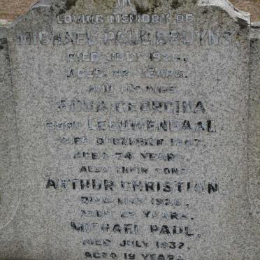 BRUYNS Michael Paul -1926 &amp; Anna Georgina LEEUWENDAAL -1947 :: BRUYNS Arthur Christian -1926 :: BRUYNS Michael Paul -1932