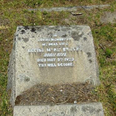 BRUYNS Louisa Mar? nee RIVE -1923