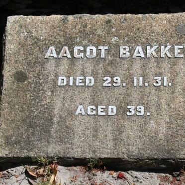 BAKKE Aagot -1931