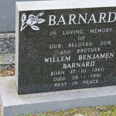 BARNARD Willem Benjamen 1960-1981