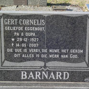 BARNARD Gert Cornelis 1927-2007