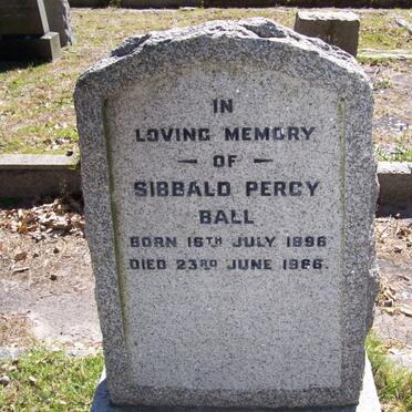 BALL Sibbald Percy 1896-1966