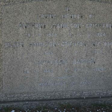 BARRON Catherine 1892-1964 :: CRICHTON Eileen, Hamilton nee BARON 1905-1964
