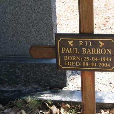 BARRON Paul 1943-2004