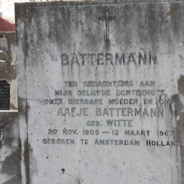 BATTERMANN Aafje nee WITTE 1905-1967