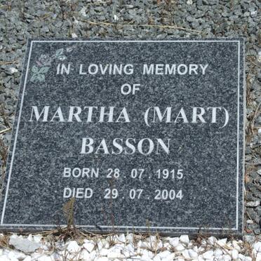 BASSON Martha 1915-2004