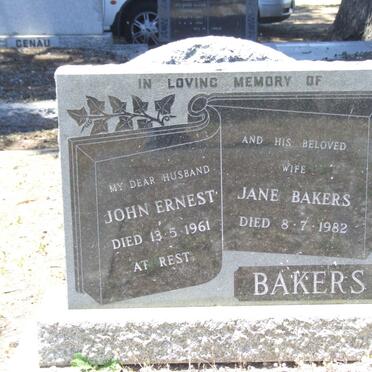 BAKERS John Ernest -1961 &amp; Jane -1982