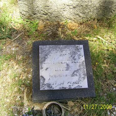 BAYNE Mary Gertrude -1976