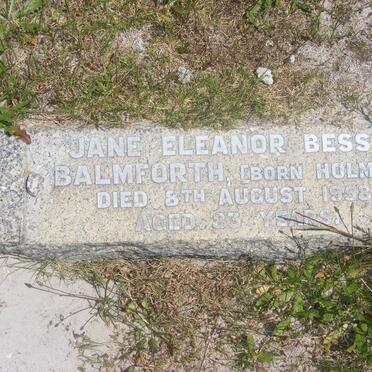BALMFORTH Jane Eleanor Bessie nee HOLMES -1958