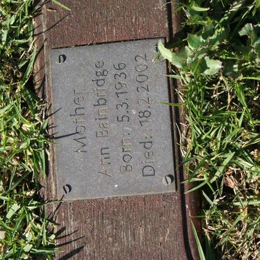 BAINBRIDGE Ann 1936-2002