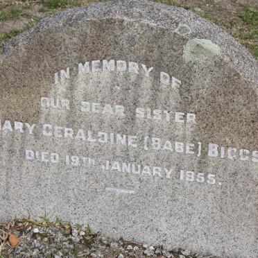 BIGGS Mary Geraldine  -1955