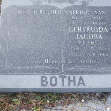 BOTHA Gertruida Jacoba nee WILLEMSE 1896-1982