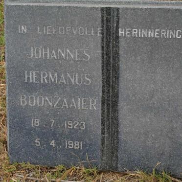 BOONZAAIER Johannes Hermanus 1923-1981