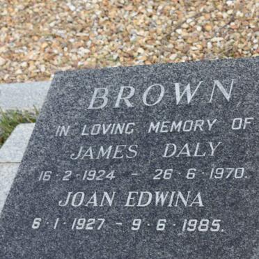 BROWN James Daly 1924-1970 &amp; Joan Edwina 1927-1985