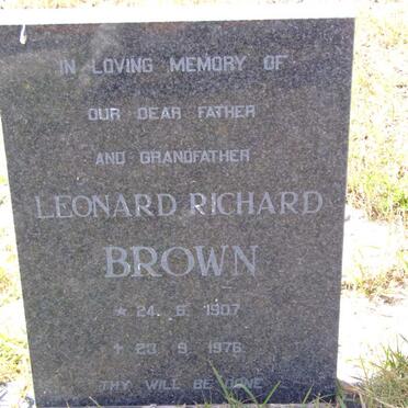 BROWN Leonard Richard 1907-1976
