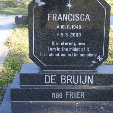 BRUIJN Francisca, de nee FRIER 1948-2000 