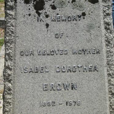 BROWN Isabel Dorothea 1892-1976