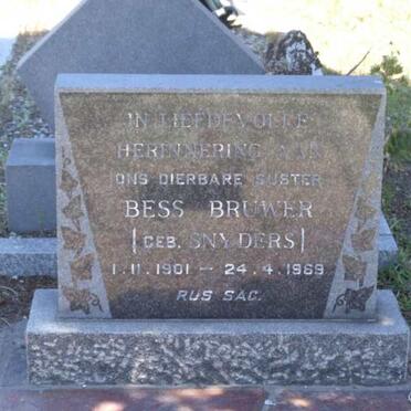 BRUWER Bess nee SNYDERS 1901-1969