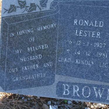 BROWN Ronald Lester 1927-1981